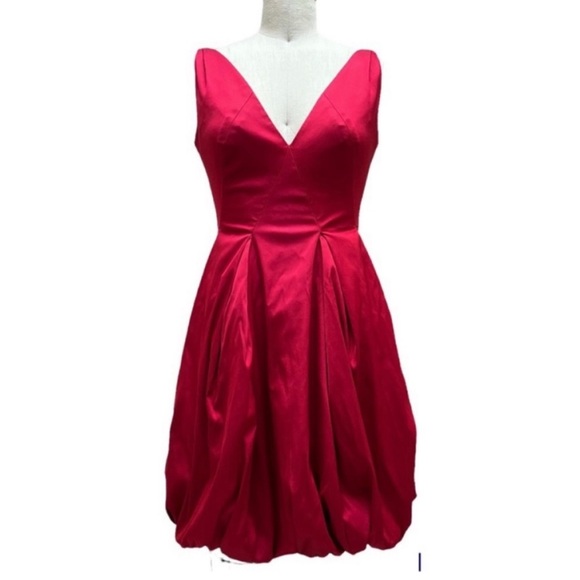 Maggy London Dresses & Skirts - Maggy London Red Satin Bubble Hem Party Dress